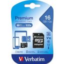Verbatim microSD inkl. Adapter (Klasse 10) - 16 GB