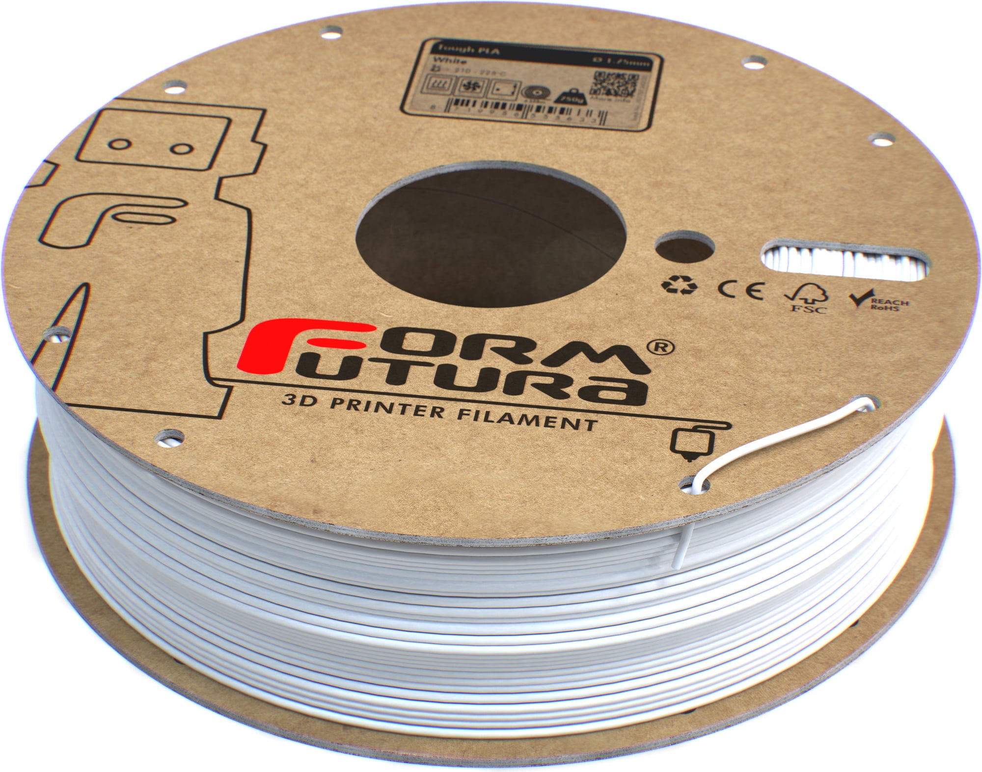 Formfutura Tough PLA White - 1,75 mm / 750 g
