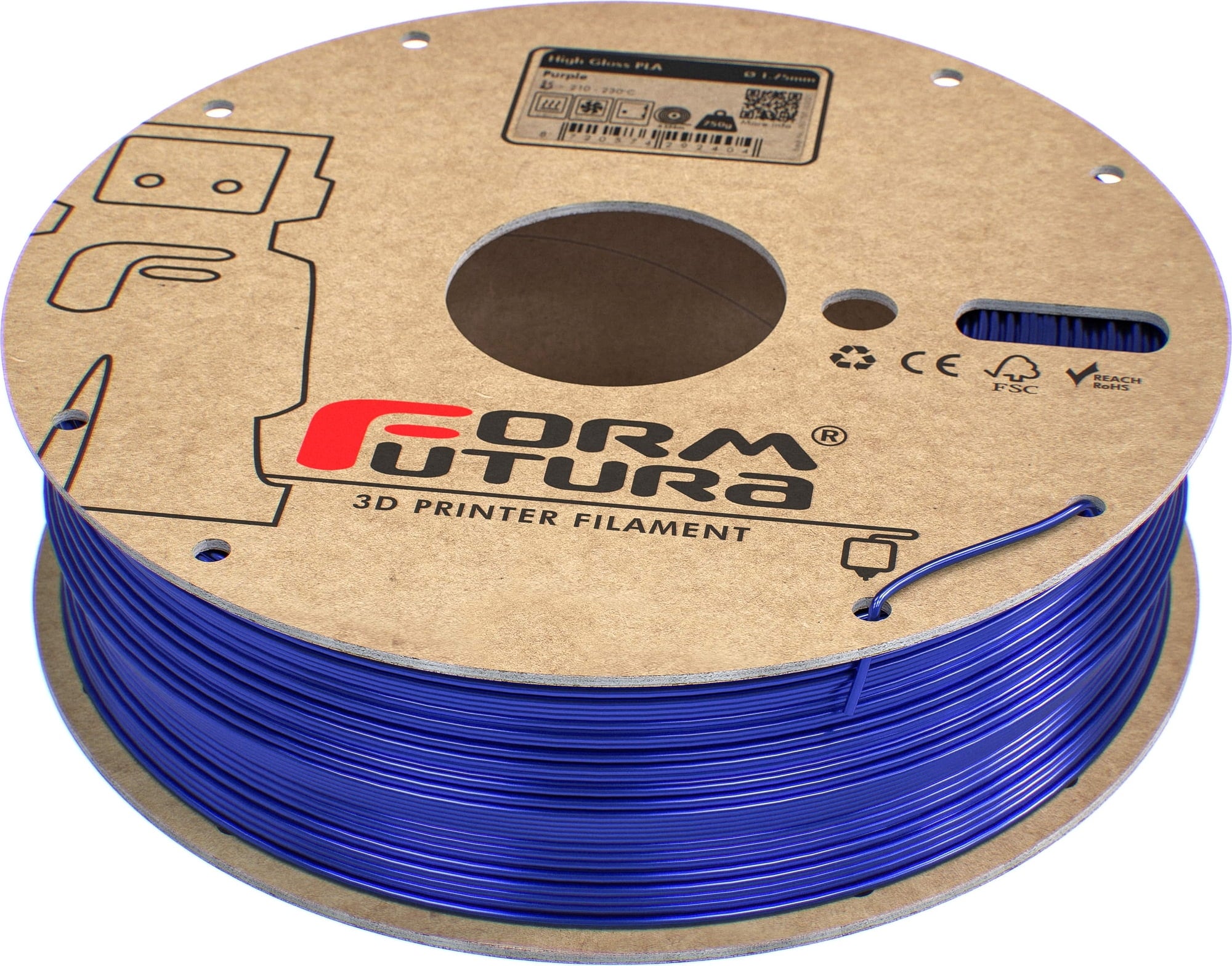 Formfutura High Gloss PLA Blau - 1,75 mm / 750 g