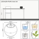 Lechuza Tischgefäß PURO Color 20 - weiß