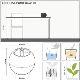 Lechuza Tischgefäß PURO Color 20 - weiß