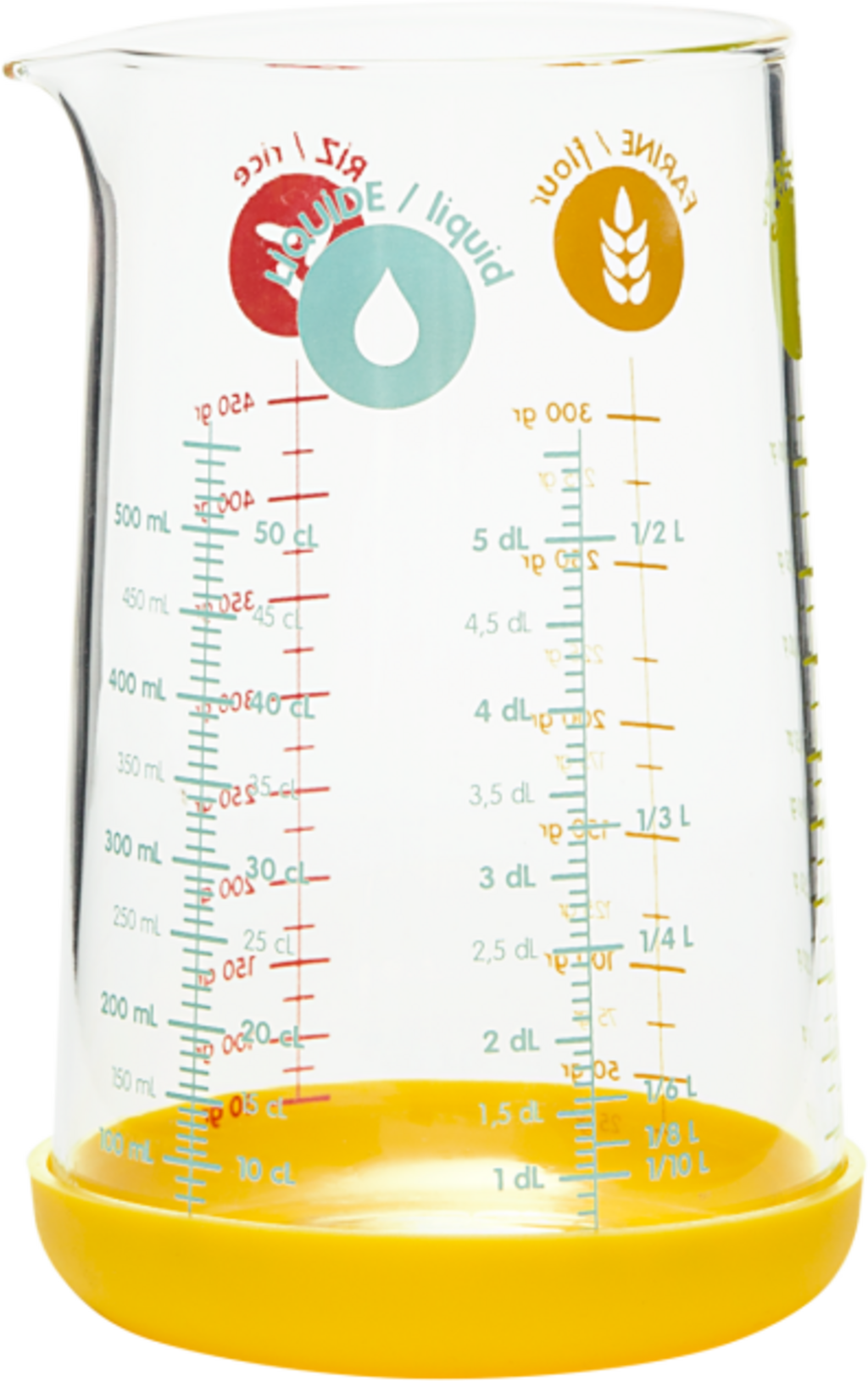 Pebbly Messbecher aus Glas - 0,5 Liter