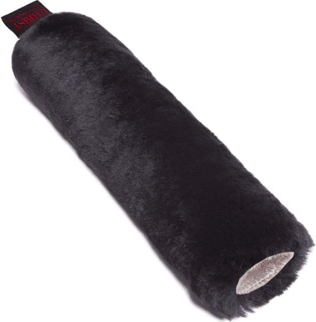 Lammfell Nasenriemenschoner, schwarz