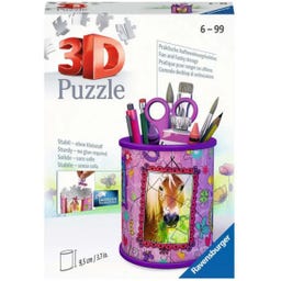 Puzzle - 3D Puzzle-Organizer - Utensilo Pferde, 54 Teile