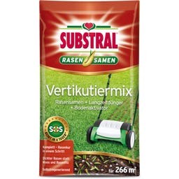 Vertikutiermix Rasenreparatur-Mischung aus Rasensamen, Dünger und Bodenaktivator