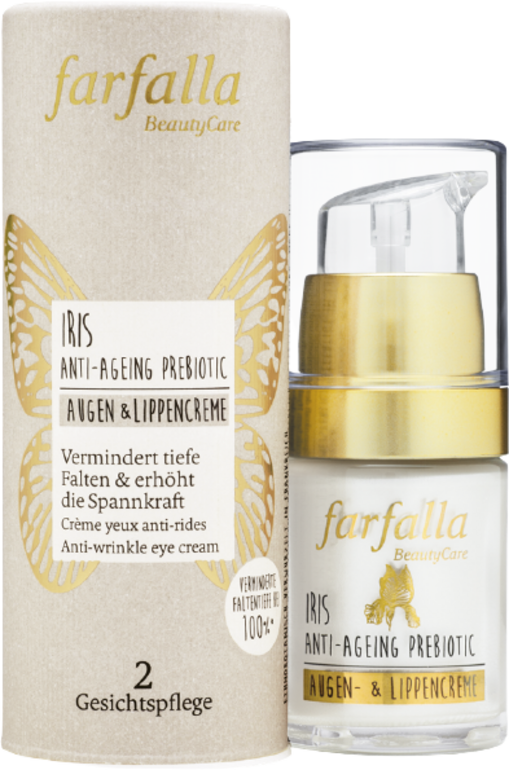 Iris Anti-Ageing Prebiotic Augen- & Lippencreme - 15 ml
