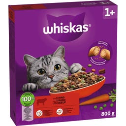 Whiskas Trocken mit Rind 1+