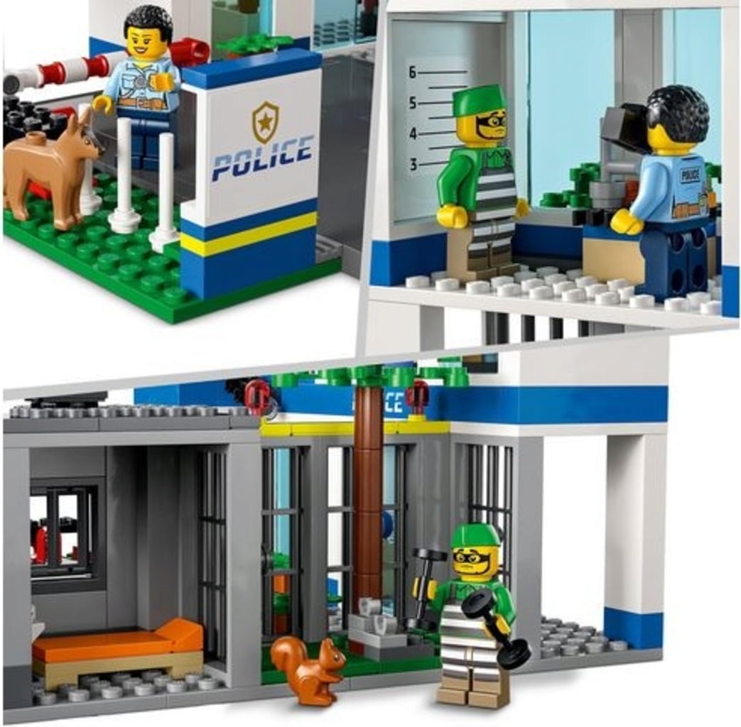 City - 60316 Polizeistation mit Polizeiauto - 1 Stk