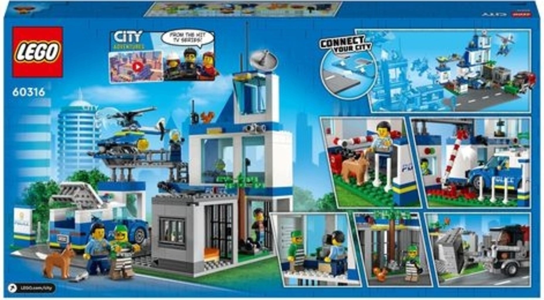 City - 60316 Polizeistation mit Polizeiauto - 1 Stk