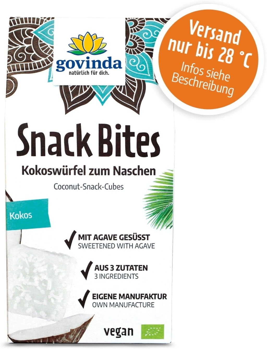 Govinda Snack Bites Kokos, Bio