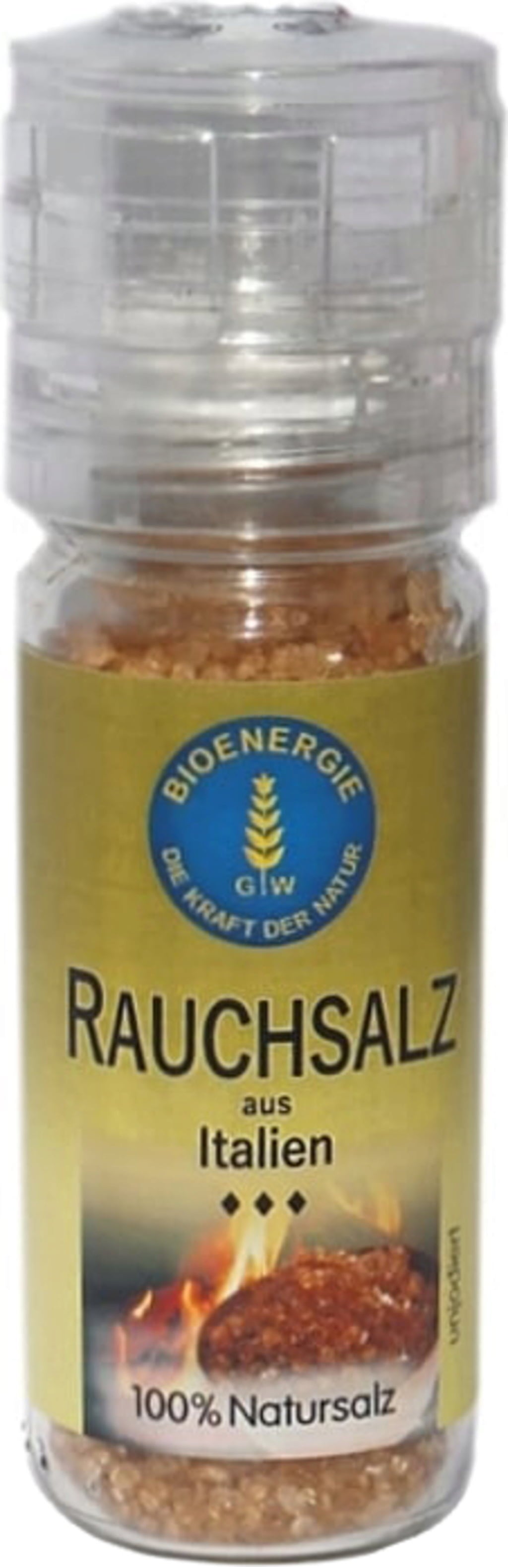 Bioenergie Gewürzmühle Rauchsalz aus Italien - 100 g