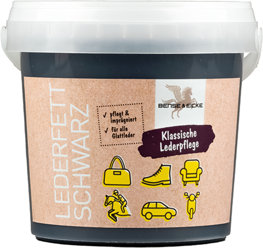 Lederfett schwarz, 500 ml