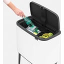 Bo Touch Bin 11 + 23 Liter mit 2 Kunststoffeinsätzen - White