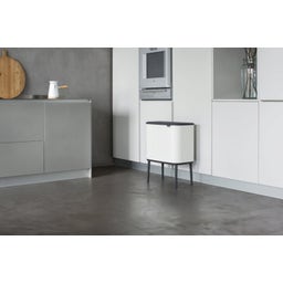 Bo Touch Bin 11 + 23 Liter mit 2 Kunststoffeinsätzen - White