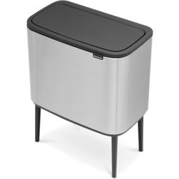Bo Touch Bin 11 + 23 Liter mit 2 Kunststoffeinsätzen - Matt Steel Fingerprint Proof