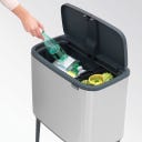 Bo Touch Bin 11 + 23 Liter mit 2 Kunststoffeinsätzen - Matt Steel Fingerprint Proof