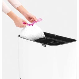 Bo Touch Bin 3 x 11 Liter mit 3 Kunststoffeinsätzen - White