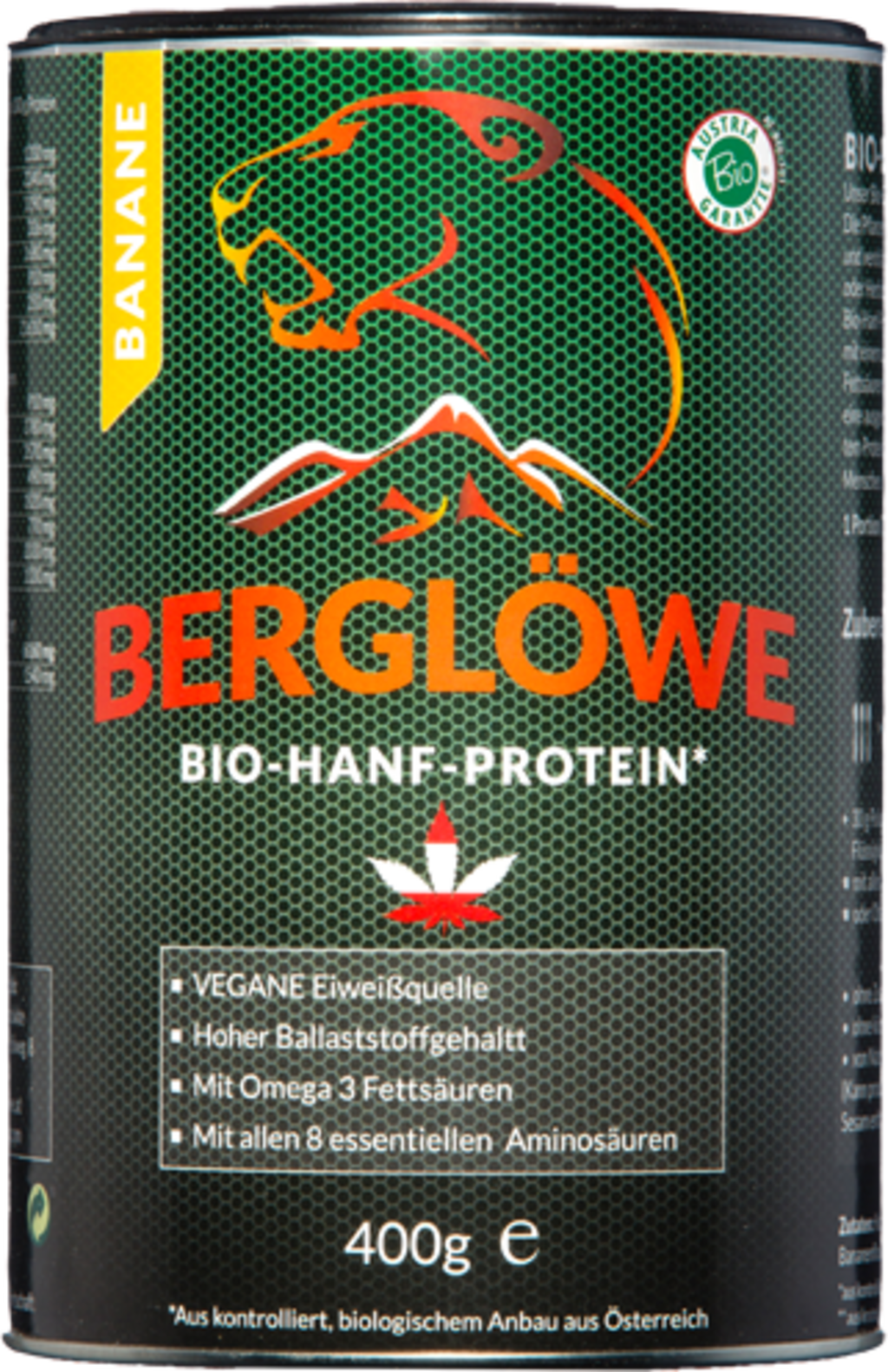 Berglöwe Hanfprotein Banane Bio