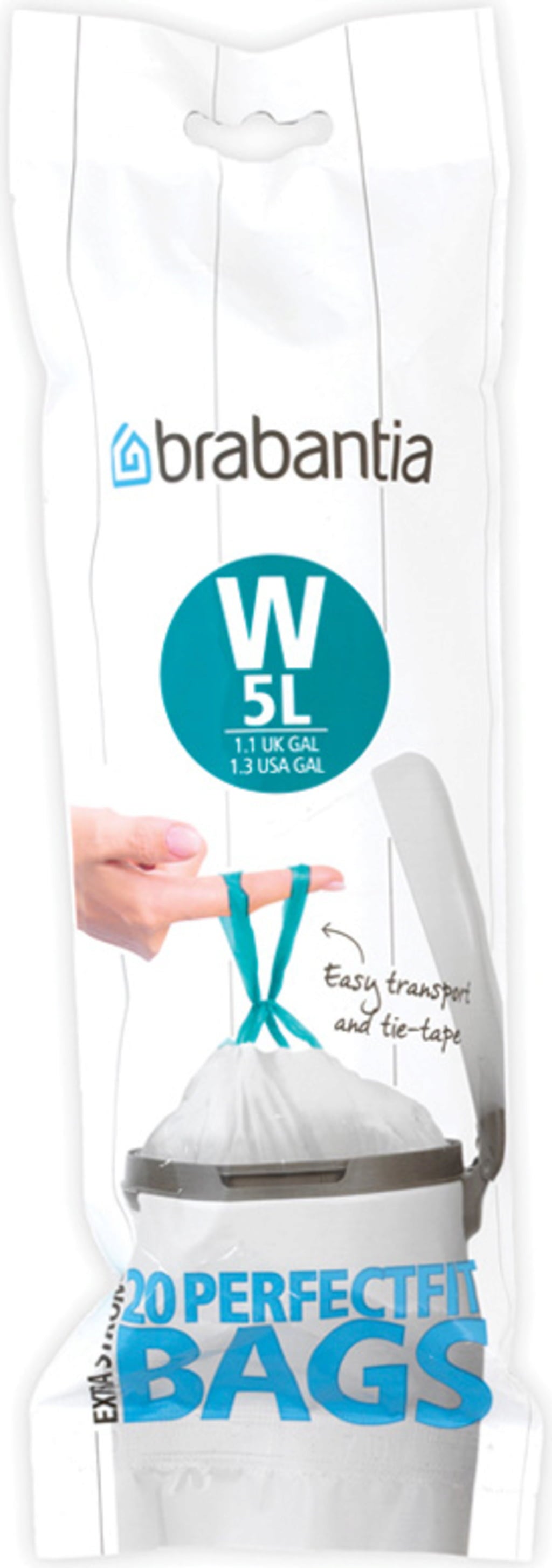 PerfectFit Müllbeutel für Bo Touch Bin - Rollenverpackung - 5L (W) - 20 Stück