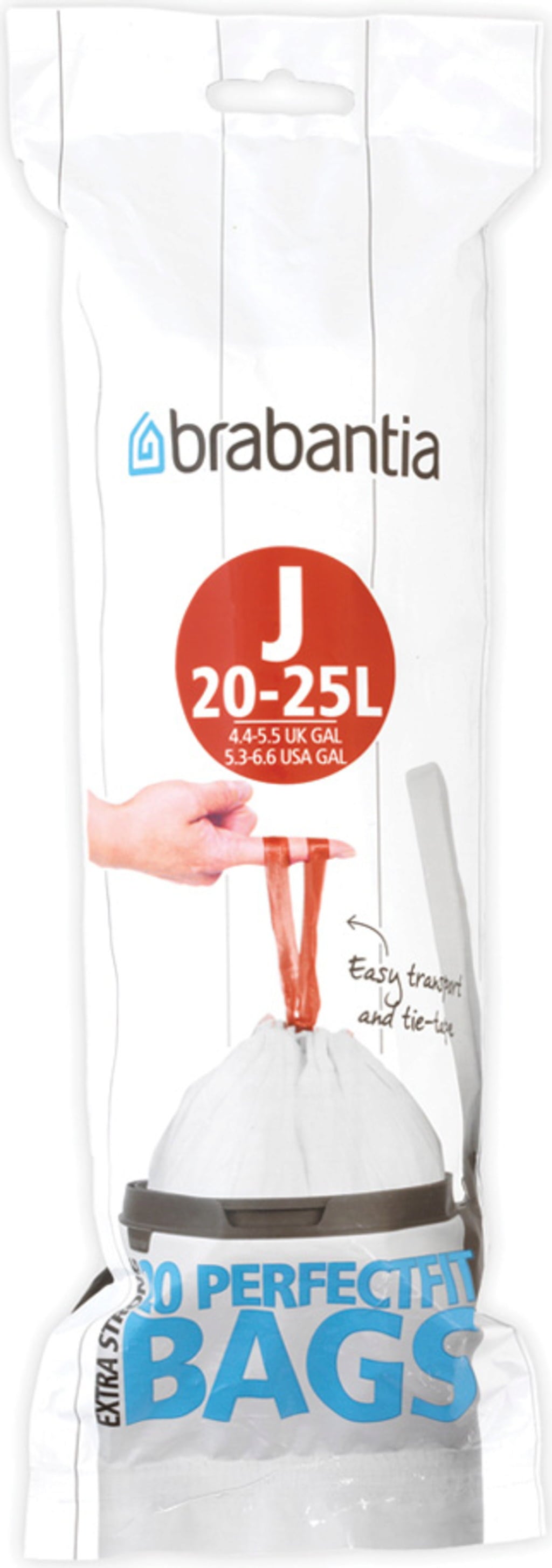 PerfectFit Müllbeutel für Bo Touch Bin - Rollenverpackung, 20-25L (J) - 20 Stück