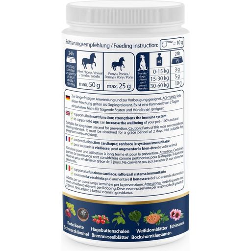 SENIOR VITAL - Premium Kräuterpulver für Hunde und Pferde - 500 g
