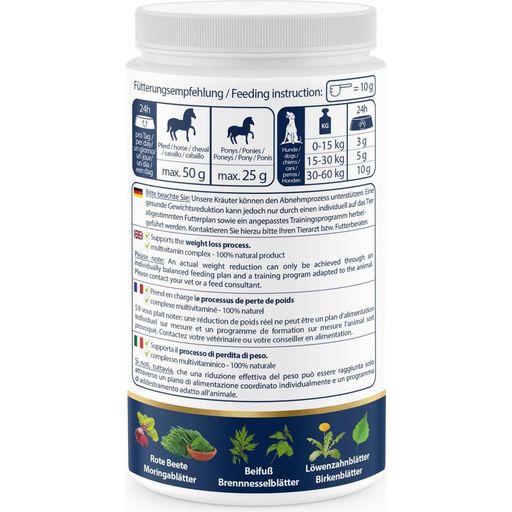 WEIGHT Control - Premium Kräuterpulver für Hunde und Pferde - 500 g