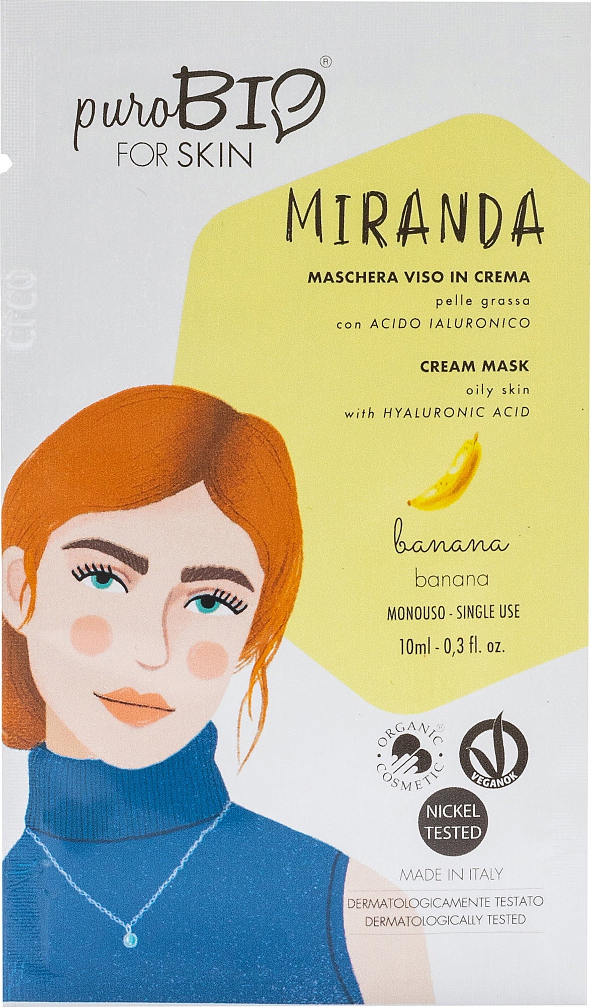 forSKIN Miranda Cream Mask Oily Skin, 05 Banana (10 ml)