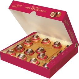 Austria Mozartkugeln Schokoladepralinen Kartondose - 15 Stück