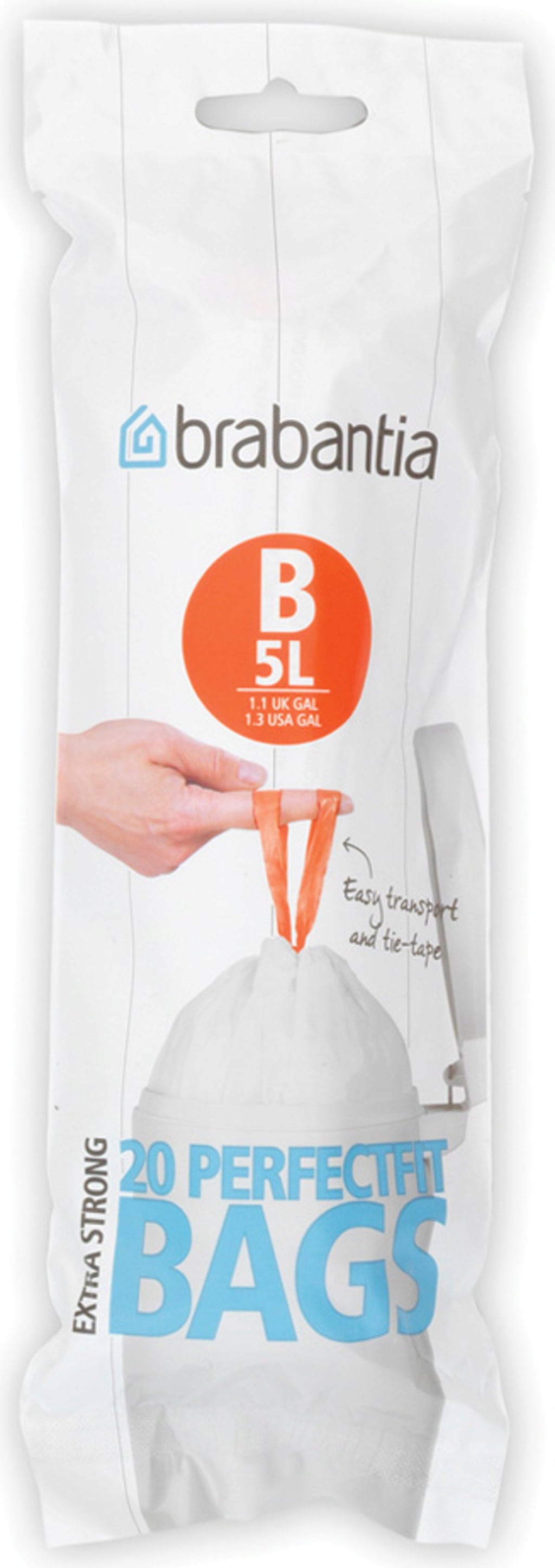 PerfectFit Müllbeutel - Rollenverpackung, 5L (B) - 20 Stück