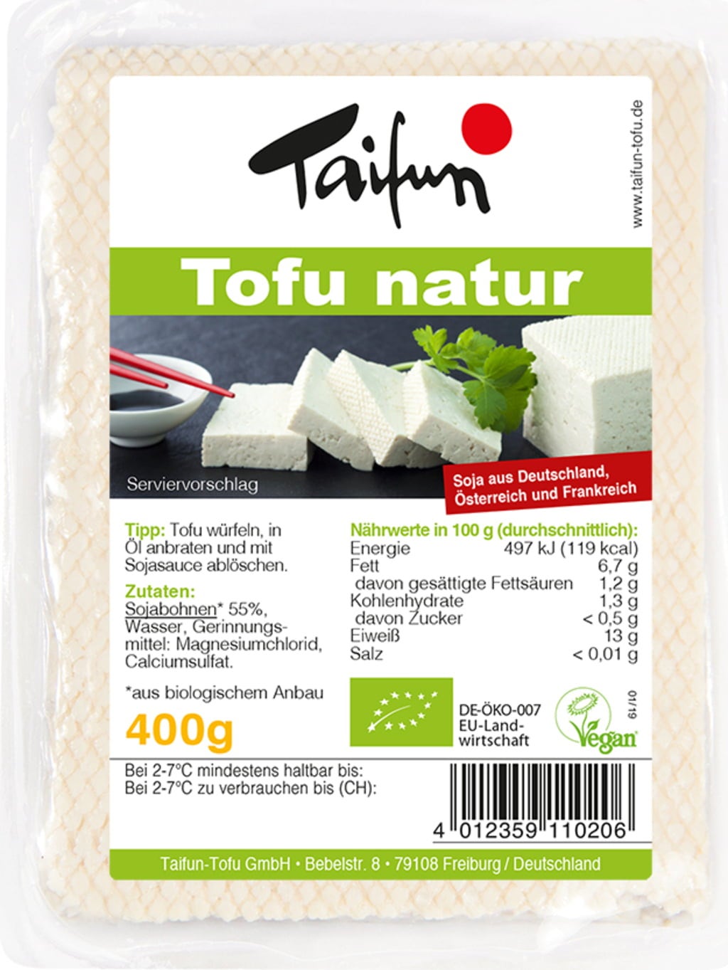 Bio Tofu natur, 400 g