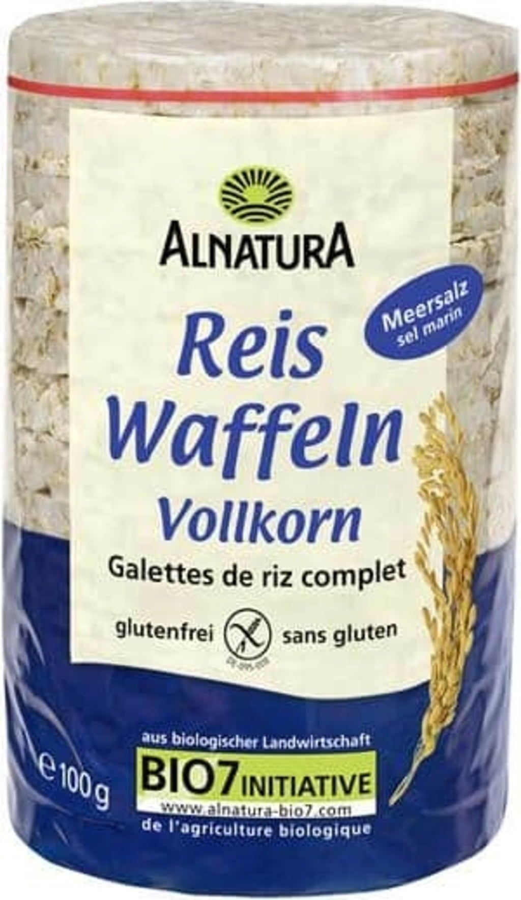 Bio Vollkorn Reiswaffeln mit Salz, 100 g