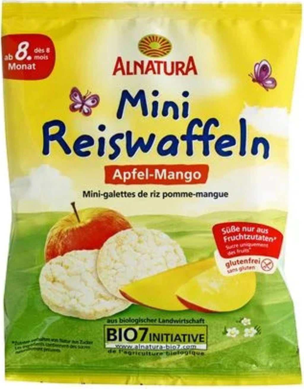 Alnatura Bio Baby Mini Reiswaffeln Apfel Mango - 35 g