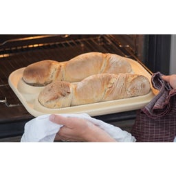 Baguettebäcker - Backplatte mit Rezeptheft - 1 Stk