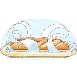 Baguettebäcker - Backplatte mit Rezeptheft - 1 Stk