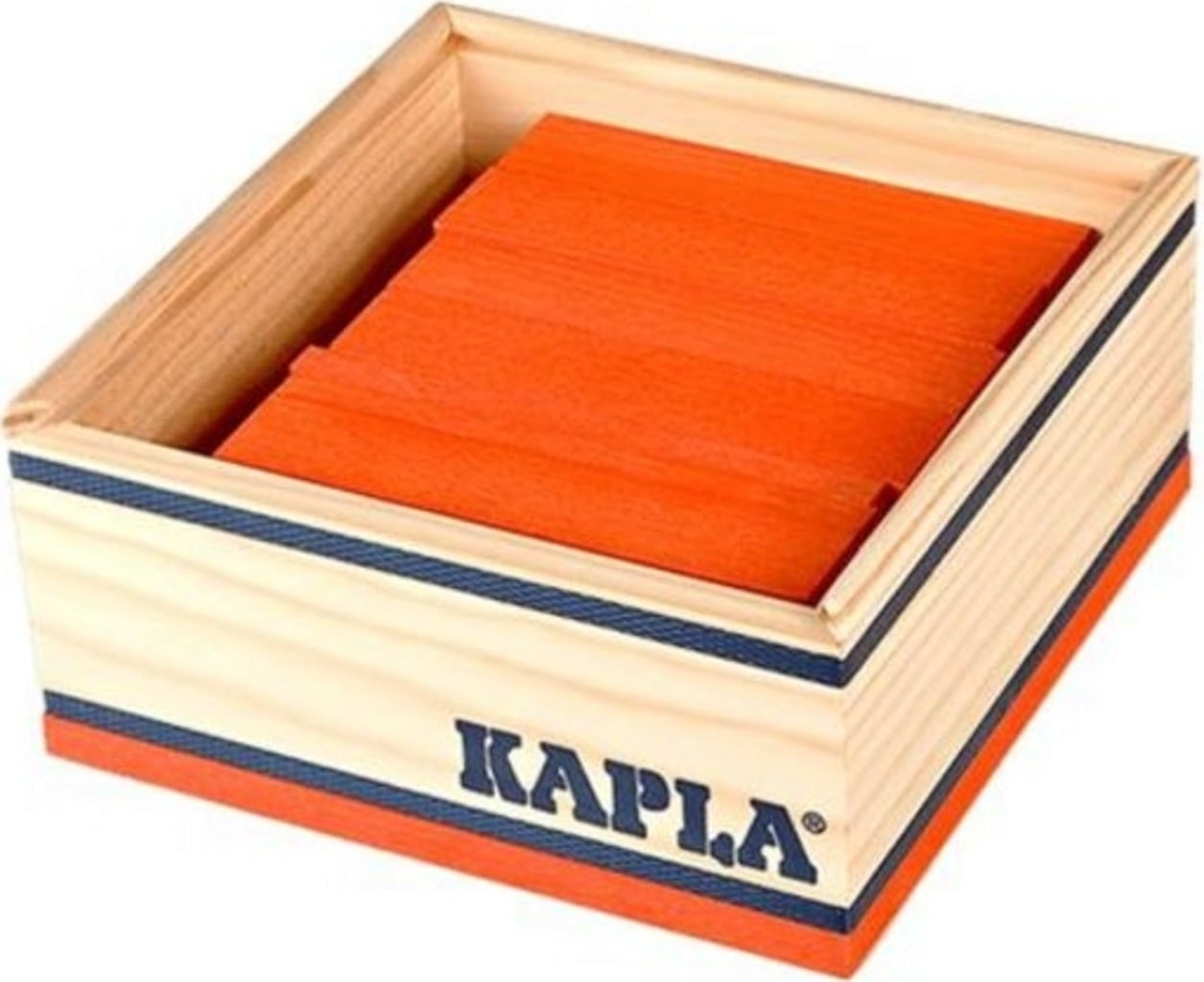 KAPLA Holzbausteine orange, 40er Box - 1 Stk