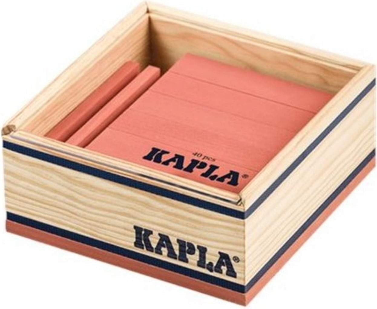 KAPLA Holzbausteine rosa, 40er Box - 1 Stk