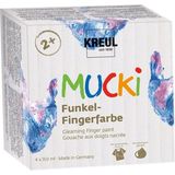 KREUL Mucki Funkel Fingerfarbe 4er-Set