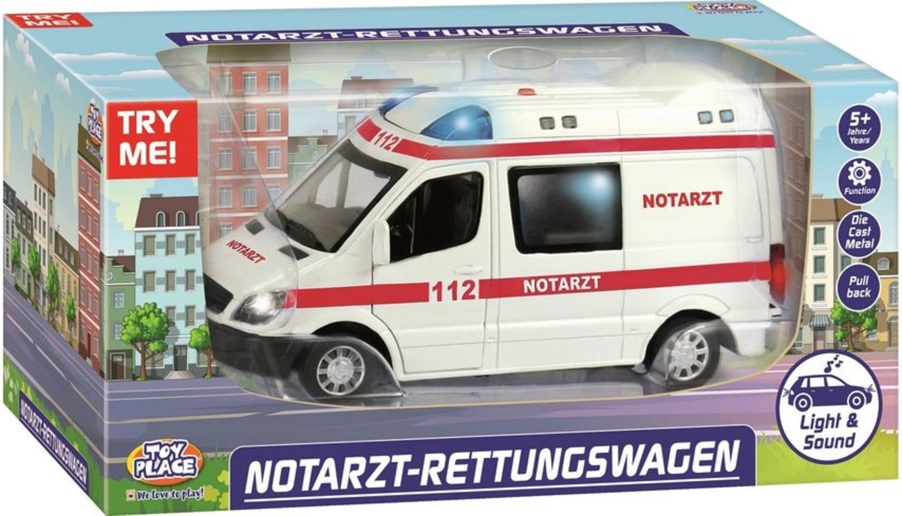 Notarzt Rettungswagen mit Licht und Sound 1:32