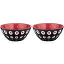 guzzini LE MURRINE Schalen im 2er-Set Ø12 cm - schwarz/weiß/rot