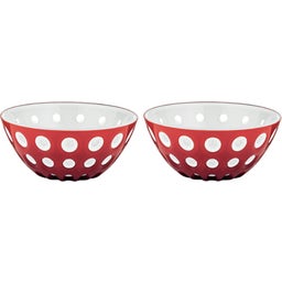 guzzini LE MURRINE Schalen im 2er-Set Ø12 cm - rot/weiß/transparent