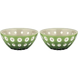 guzzini LE MURRINE Schalen im 2er-Set Ø12 cm - sand/weiß/moosgrün