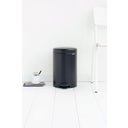 Treteimer Newicon 12 L mit Kunststoffeinsatz - Matt Black