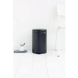 Treteimer Newicon 12 L mit Kunststoffeinsatz - Matt Black