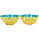 LE MURRINE Schalen im 2er-Set Ø12 cm, gelb/weiß/marineblau
