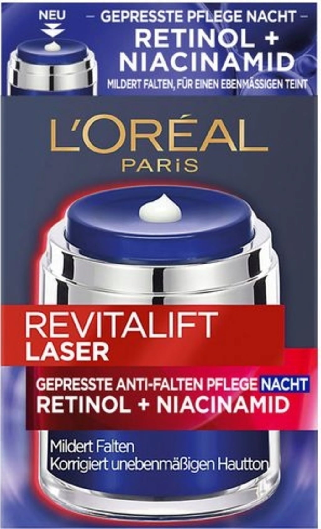 REVITALIFT Laser X3 Gepresste Anti-Falten Pflege Nacht Retinol + Niacinamid - 50 ml