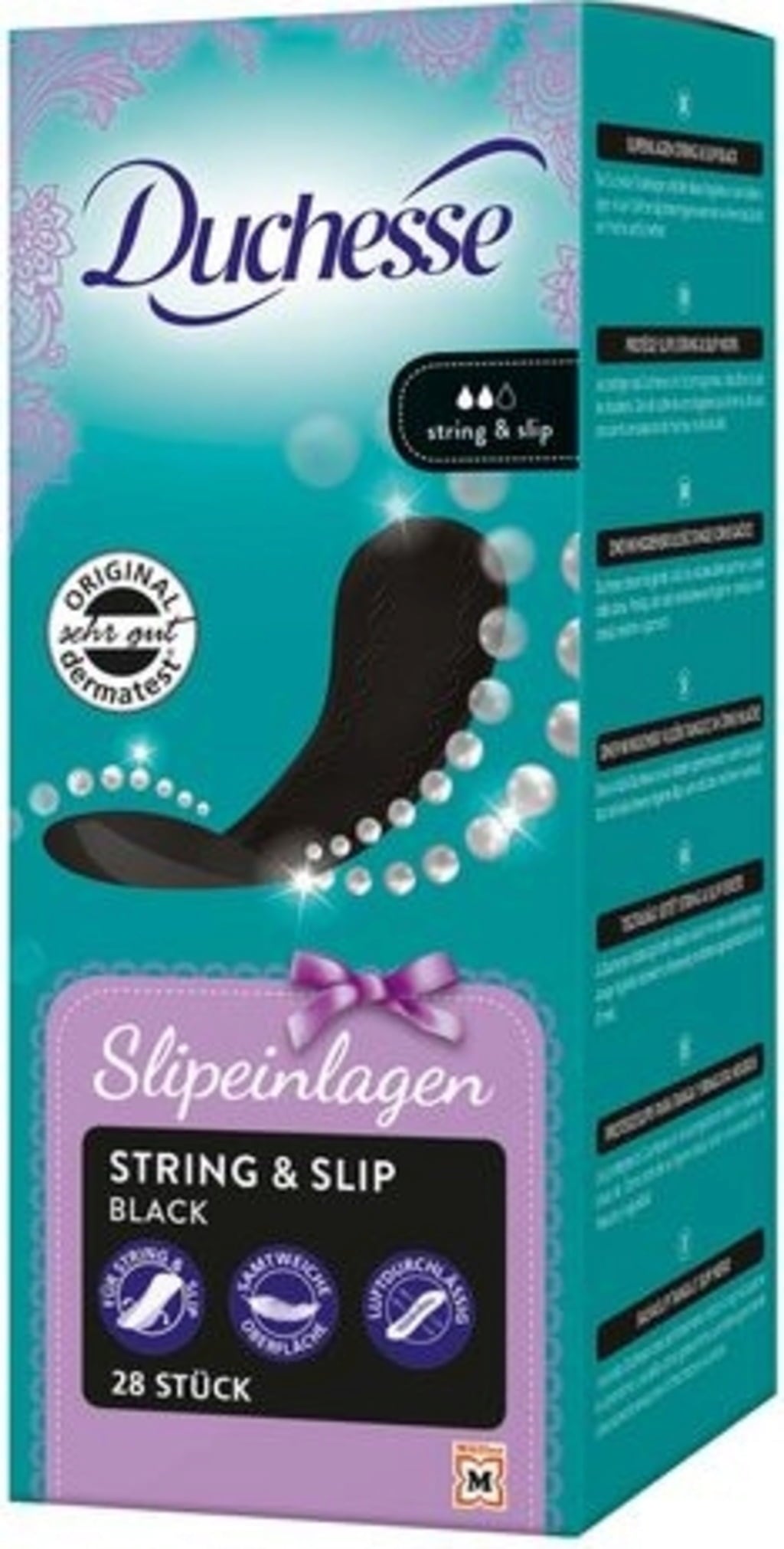 Duchesse Slipeinlagen String & Slip Black