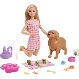 Barbie-Puppe mit Hund und Welpen