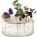 Villa Collection Vase ELVA aus Glas & Messing - ⌀ 20,5 cm