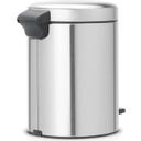 Treteimer Newicon 5 L mit Kunststoffeinsatz - Matt Steel Fingerprint Proof