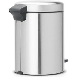 Treteimer Newicon 5 L mit Kunststoffeinsatz - Matt Steel Fingerprint Proof